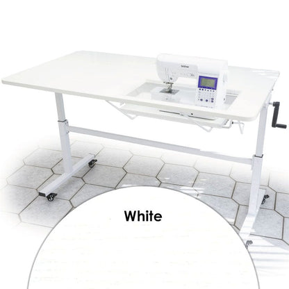 Horn Sewing Cabinets Horn Sewers Vision Table Mk2 White  - The Sewing Studio