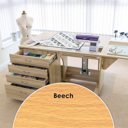 Horn Sewing Cabinets Horn Super Q Cabinet Beech  - The Sewing Studio