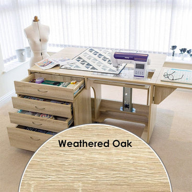 Horn Sewing Cabinets Horn Super Q Cabinet Weathered Oak  - The Sewing Studio for sale UK - The Sewing Studio