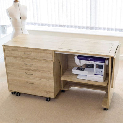Horn Sewing Cabinets Horn Super Q Cabinet Weathered Oak  - The Sewing Studio