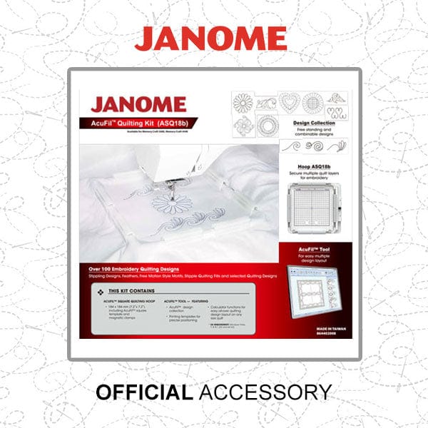 Janome Sewing Machine Accessories Janome Acufil Quilting Kit With Asq22 Hoop 859428004  - The Sewing Studio