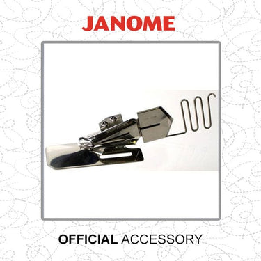 Janome Sewing Machine Accessories Janome Tape Binder Attachment for Coverstitch (fabric starts at 50mm, finishes at 15mm)  - The Sewing Studio for sale UK - The Sewing Studio