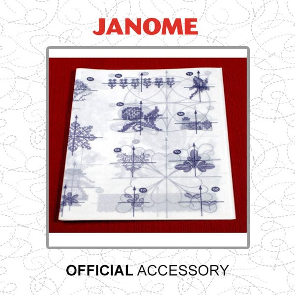 Janome Sewing Machine Accessories Janome Template Sheets (Built In Designs) 856803008  - The Sewing Studio