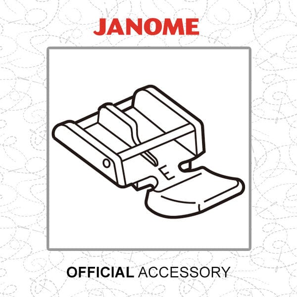 Janome Sewing Machine Accessories Janome Zipper Foot (E). Category B & C. 829801002  - The Sewing Studio