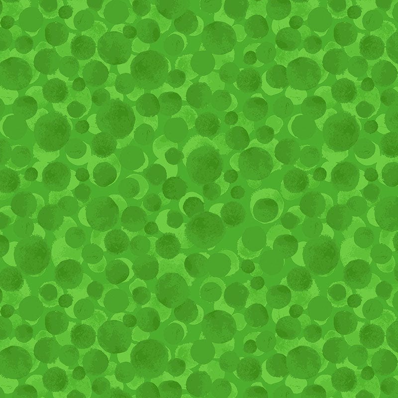Lewis And Irene Bumbleberries Fabric Bright Green BB295