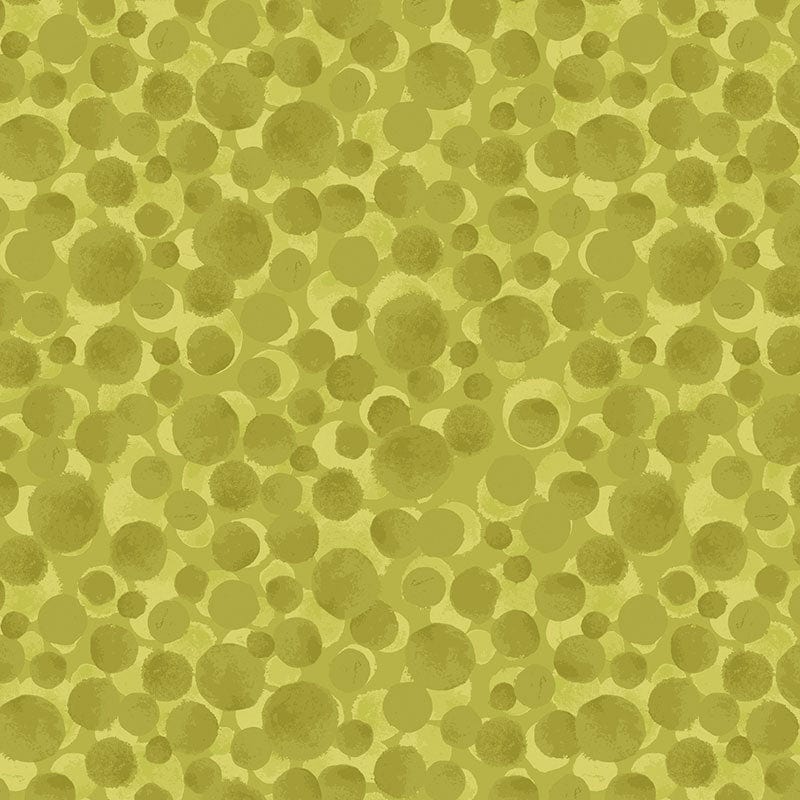 Lewis And Irene Bumbleberries Fabric Golden Green BB292