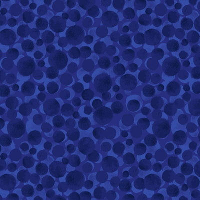 Lewis And Irene Bumbleberries Fabric Neptune Blue BB302