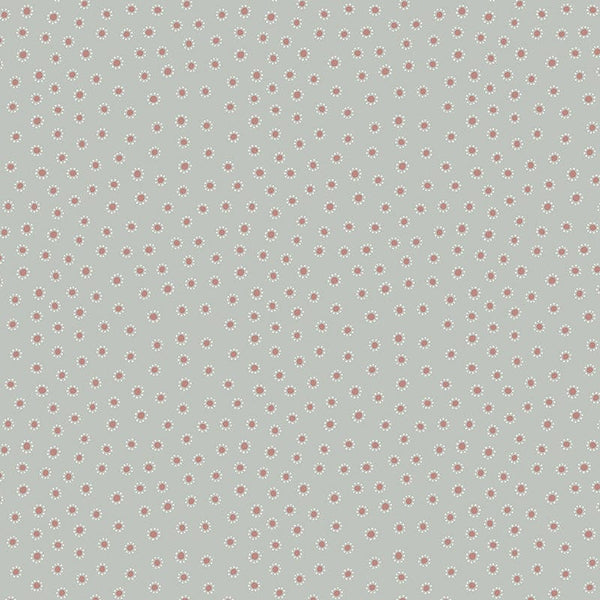Lewis And Irene Hannahs Flowers Fabric Dotty Dots On Grey A615-2