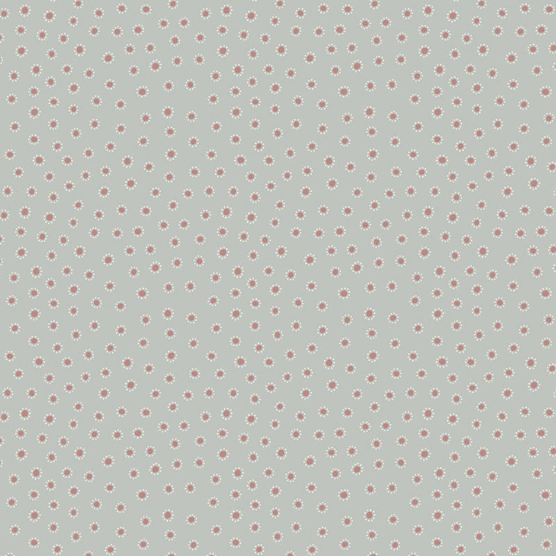 Lewis And Irene Hannahs Flowers Fabric Dotty Dots On Grey A615-2