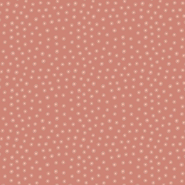 Lewis And Irene Hannahs Flowers Fabric Dotty Dots On Soft Terracotta A615-3