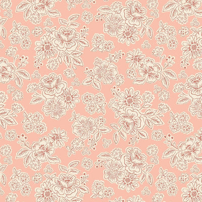Lewis And Irene Hannahs Flowers Fabric Flower Blooms On Pink A618-1
