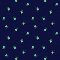 Lewis And Irene Hibiscus Hummingbird Fabric Little Flower Dot On Dark Navy A594-3