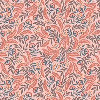 Lewis And Irene Wintertide Floral With Gold Metallic On Pink A585-2