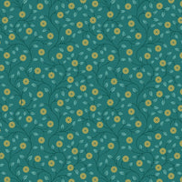 Lewis And Irene Wintertide Flowers On Green Gold Metallic A584-3