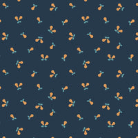Lewis And Irene Wintertide Pears On Dark Blue Copper Metallic A583-3