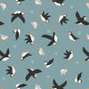Lewis And Irene Puffin Bay Puffins On Blue A688.2