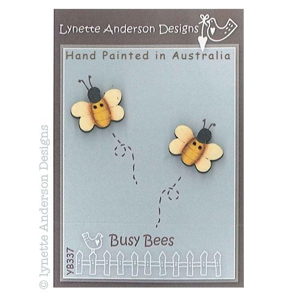 Lynette Anderson Buttons Lynette Anderson Designs Busy Bees Button Pack  - The Sewing Studio