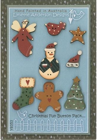 Lynette Anderson Buttons Lynette Anderson Designs Christmas Fun Button Pack  - The Sewing Studio