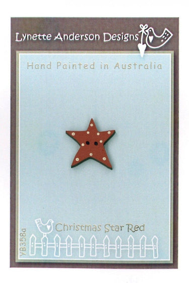 Lynette Anderson Buttons Lynette Anderson Designs Christmas Star Button Red  - The Sewing Studio for sale UK - The Sewing Studio