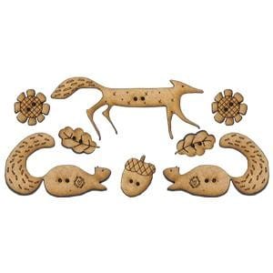 Lynette Anderson Buttons Lynette Anderson Designs Fall Friends Button Pack  - The Sewing Studio for sale UK - The Sewing Studio