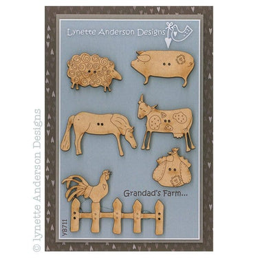 Lynette Anderson Buttons Lynette Anderson Designs Grandads Farm Buttons  - The Sewing Studio for sale UK - The Sewing Studio