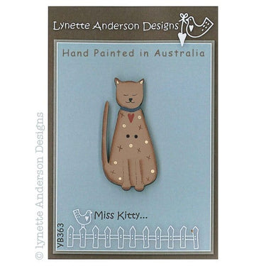Lynette Anderson Buttons Lynette Anderson Designs Miss Kitty Button  - The Sewing Studio for sale UK - The Sewing Studio