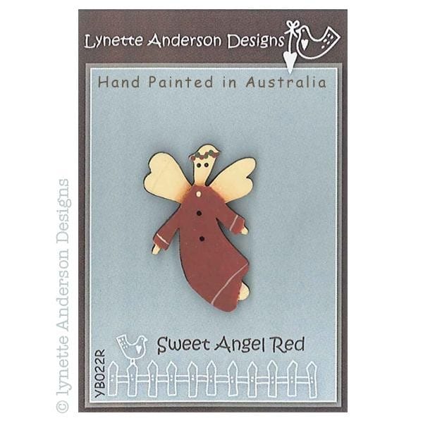 Lynette Anderson Buttons Lynette Anderson Designs Sweet Red Angel Button  - The Sewing Studio