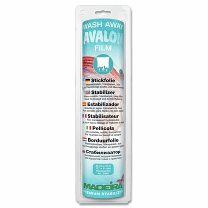Madeira Embroidery Backing And Stabiliser Madeira Avalon Wash Away Film Embroidery Stabiliser 30cm x 10m  - The Sewing Studio