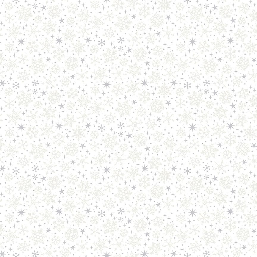 Makower Fabric Makower Christmas Fabric Snowflake  - The Sewing Studio