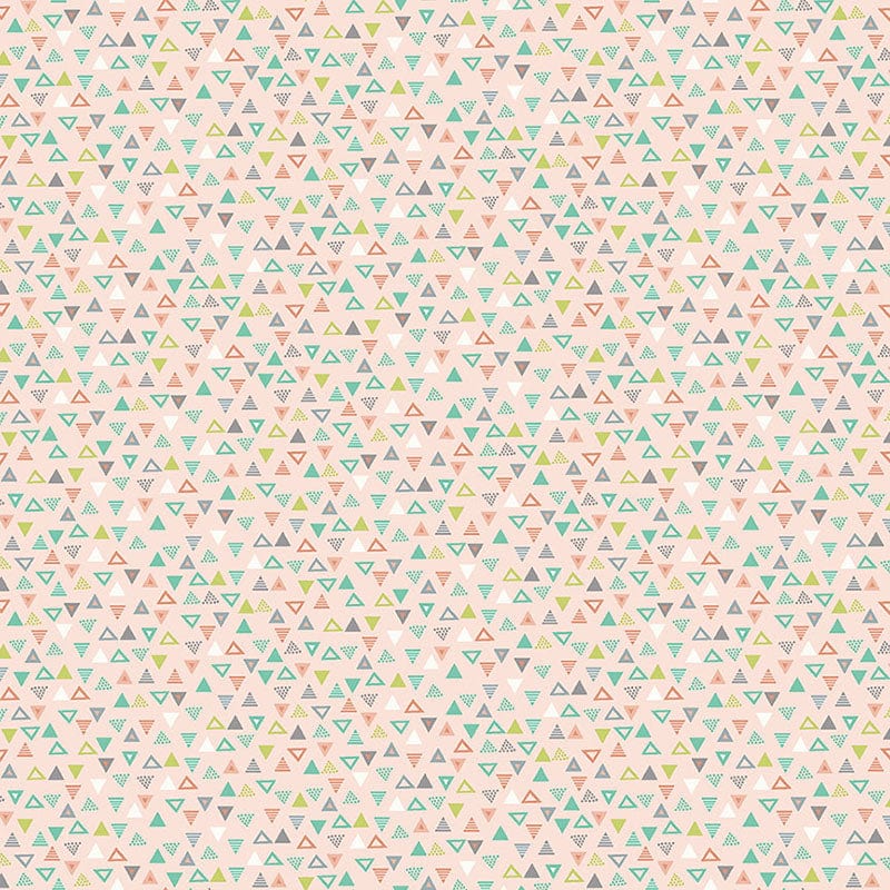 Makower Fabric Makower Fabric Baby Safari 2444 P Triangles  - The Sewing Studio