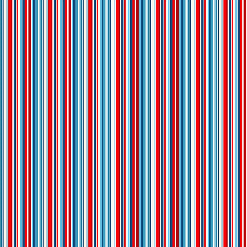 Makower Fabric Makower Fabric Nautical Straight Stripe 2203 B3  - The Sewing Studio