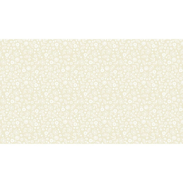 Makower Patchwork Fabric Essentials Doodle Ditzy Light Cream