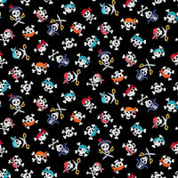 Makower Fabric Pirates 2431 X Skulls