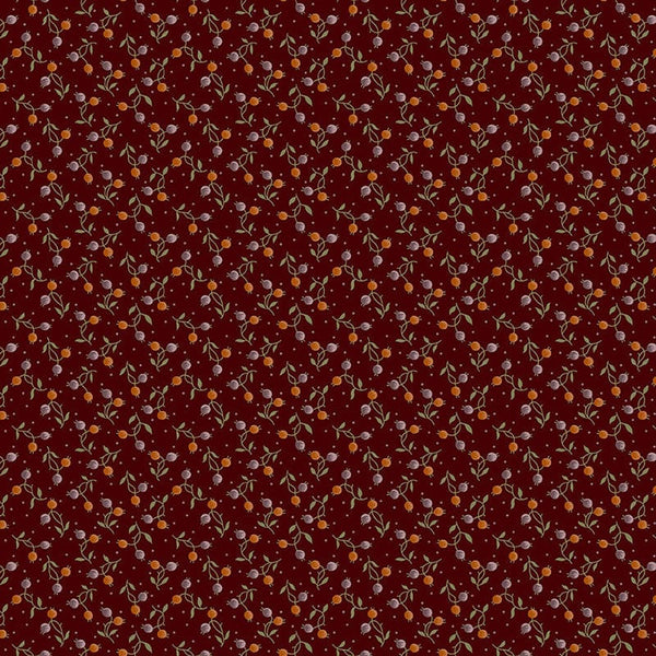 Makower Practical Magic Berry Brown Fabric 2/287P