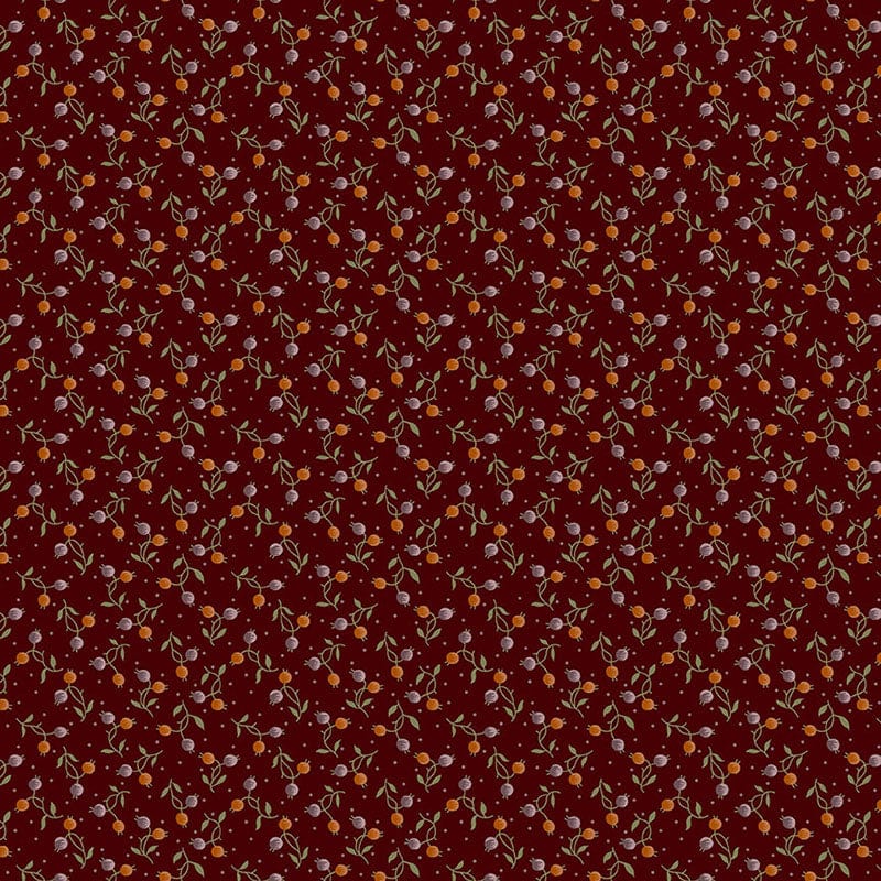 Makower Practical Magic Berry Brown Fabric 2/287P