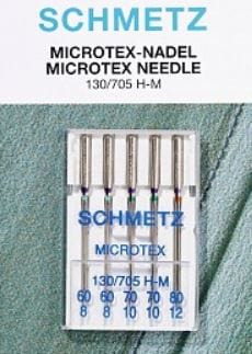 Schmetz Sewing Machine Needles Microtex Size Assorted Pack of 5