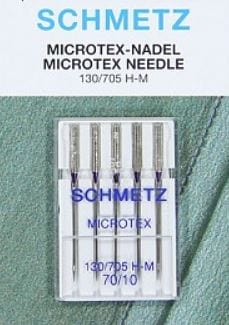 Schmetz Sewing Machine Needles Microtex Size 70/10 Pack of 5