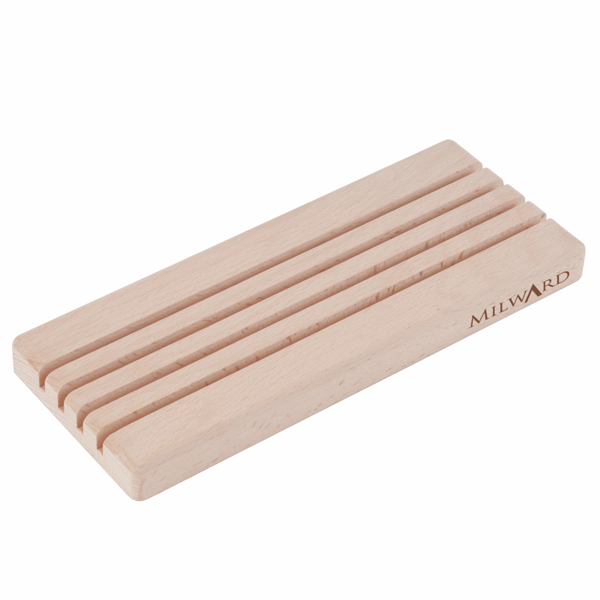 Milward Rulers Stencils Templates Ruler Rack: Small - 4 Slots: Beech Wood  - The Sewing Studio
