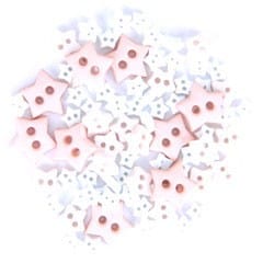 Mini Star Craft Buttons White: 2.5g pack