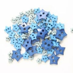 Mini Star Craft Buttons Blue: 2.5g pack