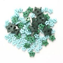 Mini Star Craft Buttons Green: 2.5g pack