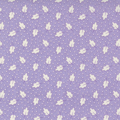 Moda 30S Playtime Fabric Leafy Polka Lilac 33635-12