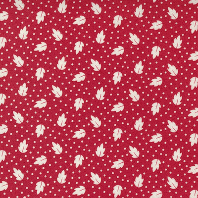 Moda 30S Playtime Fabric Leafy Polka Scarlet 33635-18