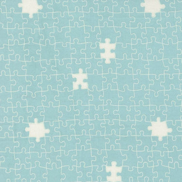 Moda Abc Xyz Fabric Puzzled Aqua 20817-13