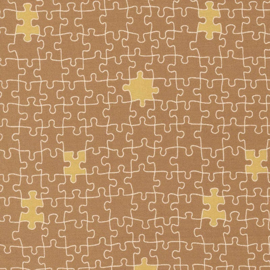 Moda Abc Xyz Fabric Puzzled Gold 20817-15