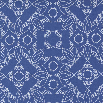 Moda Birdsong Fabric Kaleidoscope Bluebird 48355-15