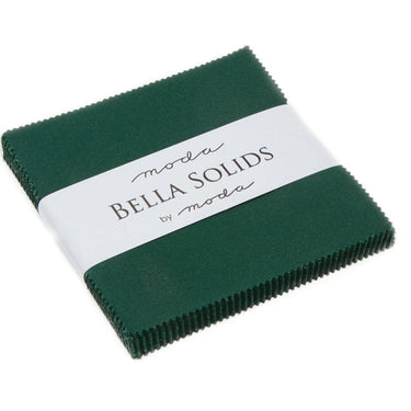 Moda Fabric Bella Solids Charm Christmas Green