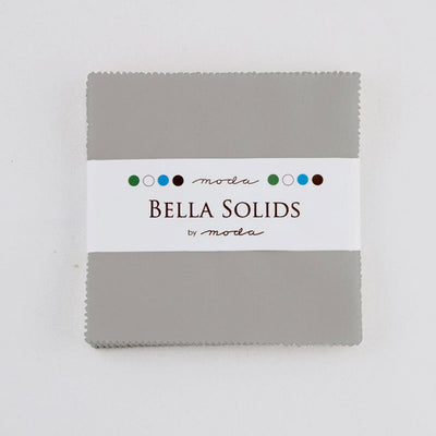 Moda Fabric Bella Solids Charm Pack Silver