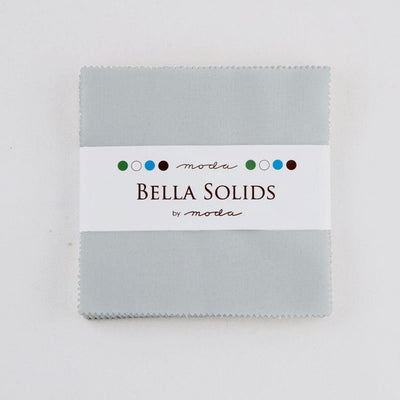 Moda Fabric Bella Solids Charm Pack Zen Grey
