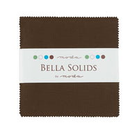 Moda Fabric Bella Solids Charm Pack Brown